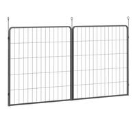 PawHut 2 Piece Expansion Pack Dog Pen for Medium Dogs, 80cm Tall, Black