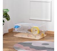 PawHut Portable 2 Storey Hamster Cage W/Running Wheel Drinker Feeding Bowl | TJ Hughes