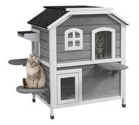 Cat Scratching Barrel Kitten Tree Tower with Sisal and Seaweed Rope Pawhut