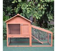 PawHut 2 Tier Rabbit Hutch Outdoor