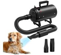 PawHut 2200W Dog Hair Dryer with Adjustable Temperature & Velocity, Black
