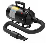 Pawhut 2200W Dog Hair Dryer With Adjustable Temperature & Velocity In Black Black