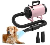 PawHut 2200W Dog Hair Dryer With Adjustable Temperature & Velocity - Pink | TJ Hughes