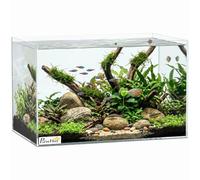 PawHut 24L Fish Tank with Protective Base Mat, Transparent, 40 x 25 x 25 cm | Glass Aquarium, Small Fish Tank, for Shrimps, Turtles