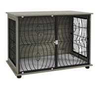 PawHut 29.5" Dog Crate Furniture End Table w/ Cushion