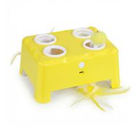 PawHut 3 in 1 Interactive Cat Toys with Mouse & Feather Teaser Toy Rechargeable Automatic for Indoor Kittens & Adult Cats
