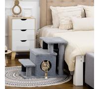 PawHut 3-Step/ 4-Step Adjustable Height Pet Stairs