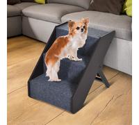 PawHut 3-Steps Ladder Dog Ramp Pets Steps -Dark Brown
