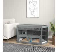 PawHut 3 Tier Wooden Hamster Cage Gerbil Play Centre w/ Sliding Tray Ramps