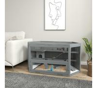 Pawhut 3 Tier Wooden Hamster Cage Gerbil Play Centre W/ Sliding Tray Ramps