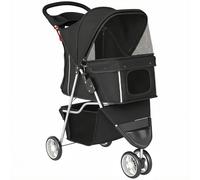 PawHut 3 Wheel Pet Stroller for Small and Miniature Dogs, Black