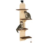 PawHut 4-Level Cat Tree Door Mounted with Washable Plush Pads, Toy Ball