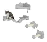 Pawhut 4Pcs Cat Wall Shelves With Steps, Ladder, Jumping Platforms