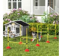 PawHut 4 Piece Dog Agility Equipment with 4 Hurdle Bar for Jump Training