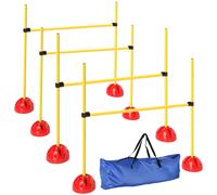 PawHut 4 Piece Dog Agility Equipment with 4 Hurdle Bar for Jump Training | TJ Hughes