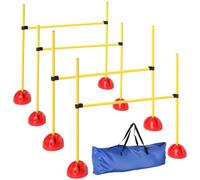 PawHut 4-Piece Dog Agility Equipment with 4 Hurdle bars, for Training | Jump Hurdle, Bag, Portable, Easy Assemble, Dog Outdoor Obstacle Course for Training