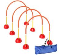 PawHut 4 Piece Dog Agility Training Equipment Carry Bag for Garden Orange