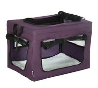 PawHut 48.5cm Soft Side Pet Carrier w/ Cushion - for Miniature Dogs - Purple | TJ Hughes