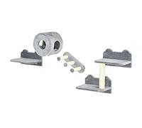 PawHut Cat Wall Furniture with Platforms, Steps, Perch, Cat House - Grey - Grey - Particleboard, Plush, Sisal - 1