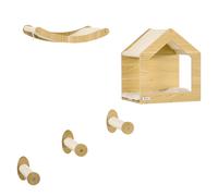 PawHut 5-Piece Wall Mounted Cats Shelves