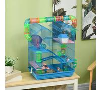 PawHut 5 Tiers Hamster Cage Animal Travel Carrier Habitat with Accessories
