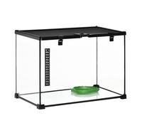 Pawhut 50 X 30 X 35 cm Reptile Terrarium For Lizards Horned Frogs Snakes Black