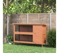 PawHut 54 Inch Large Rabbit Hutch Guinea Pig Hutches with Sliding Trays Outdoor | TJ Hughes
