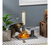 Pawhut 56Cm Cat Tree With Scratching Post, Indoor Activity Centre, Grey