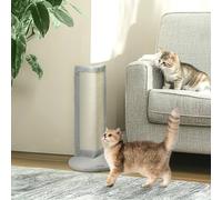 PawHut 56cm Corner Cat Scratching Post with Sisal Scratching Pad, Grey, Grey