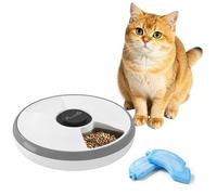 PawHut 6 Meal Automatic Cat Feeder Cordless Food Dispenser for Small Dogs