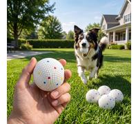 Pawhut 6 Pack Dog Balls Toys, Indestructible Teething And Water Etpu Balls