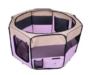 PawHut 600D Oxford Soft Fabric Kennel Play Pen Pink Small Dia 90 x 41Hcm | Pet Whelping Box, Dog Cat Puppy Playpen, Rabbit Guinea Pig, Foldable Portable, With Carry Bag