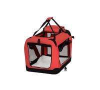 PawHut 60cm Foldable Pet Carrier - Soft Side Pet Travel Crate w/ Mat - Red | TJ Hughes