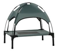 PawHut 61 cm Elevated Portable Dog Cot Cooling Pet Bed with UV Protection Canopy Shade | TJ Hughes