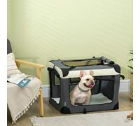 PawHut 70cm Foldable Pet Carrier Bag Soft Travel Dog Crate, Portable Cat Carrier w/ Cushion, for Cats and Small Dogs - Grey