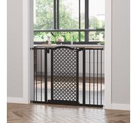 Pet Safety Gate, Stair Barrier with Double Locking - Black