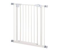 PawHut Pressure Fit Safety Gate, Adjustable Dog Gate, Pet Barrier for for Doorways, Staircases and Hallways with Auto Close, Double Locking, Opening 74-80cm, White