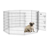 PawHut 8-Panel DIY Dog Pen with Door for Indoor/Outdoor Use, 91cm High