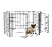 PawHut 8-Panel DIY Dog Pen with Door for Indoor/Outdoor Use, 91cm High