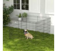 PawHut 8-Panel DIY Dog Pen with Door for Indoor/Outdoor Use - 91cm High | TJ Hughes
