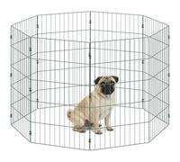 PawHut 8 Panel Pet Pen Foldable Puppy Pen Grounding Stakes 80 cm Height