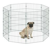 PawHut 8 Panel Pet Pen Foldable Puppy Pen Grounding Stakes 80 cm Height | Dog Playpen, Indoor/Outdoor Enclosure