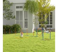 PawHut 5 Piece Dog Agility Equipment Set, Outdoor Agility Kit for Pet, Orange, none
