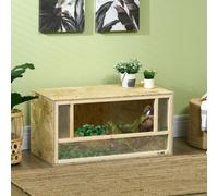 Pawhut 80Cm Reptile Terrarium Vivarium W/ Glass Sliding Doors, Breathable Mesh