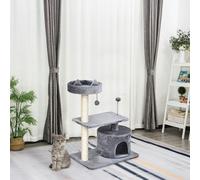 PawHut 81cm Cat Tree Kitten Large Cats Tower Activity Centre Scratch Post Grey