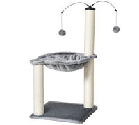 PawHut 83cm Cat Tree Tower for Indoor Cats w/Sisal Scratching Post Hammock Hanging Toy Activity Centre - Grey