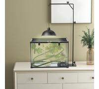 PawHut 86-129Hcm PawHut Reptile Lamp Stand, Adjustable Lamp Holder w/ Base, Hook