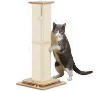 PawHut 87cm Cat Scratcher Post with Sisal Scratching Post, Track Ball Toy, Hanging Ball, 3 in 1 Cat Scratcher for Indoor Kittens
