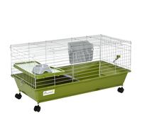PawHut 89cm Small Animal Cage for Rabbit Ferret Guinea Pig w/ Food Dish Green | TJ Hughes