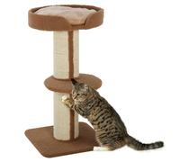 PawHut 91cm Cat Tower Scratching Posts Cat Tree for Indoor Cats Kitten Activity Centre Brown